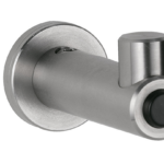 Bobrick B-9541 Surface-Mounted Coat Hook with Bumper, Satin Finish Steel